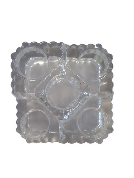 PartyLite Faceted Crystal Castle Candle Holder - Handcrafted 24% Lead Crystal Unique Design