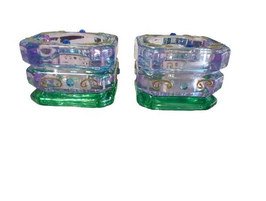 PartyLite Mardi Gras Tealight Holder Pair