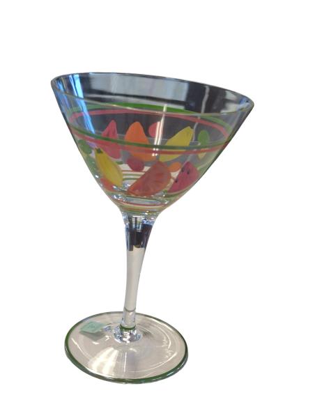 Partylite Summer Fest Ball Candle Holder Stemware with Fruit Design