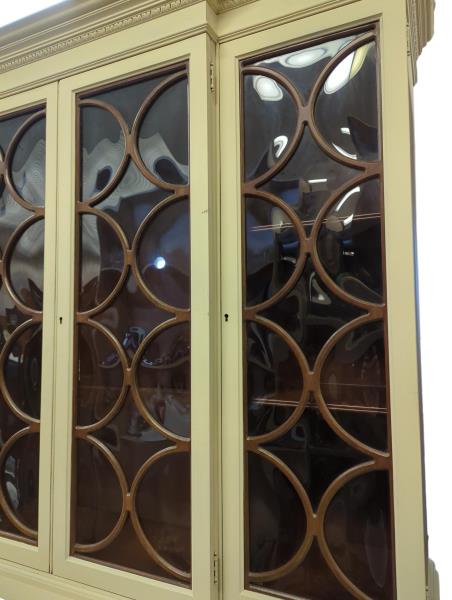 Factory Painted Breakfront China Cabinet with Butler's Desk