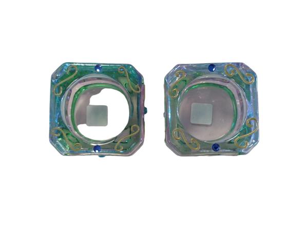 PartyLite Mardi Gras Tealight Holder Pair