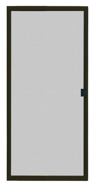 Patio Screen Door, 36 in W, Sliding Screen, Aluminum, Bronze