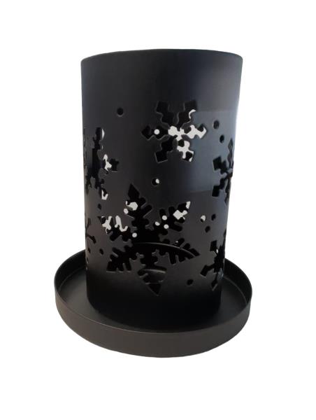 PartyLite Change-O-Lantern™ Black Candle Holder Set with Carved Pumpkins, Bats, and Snowflakes