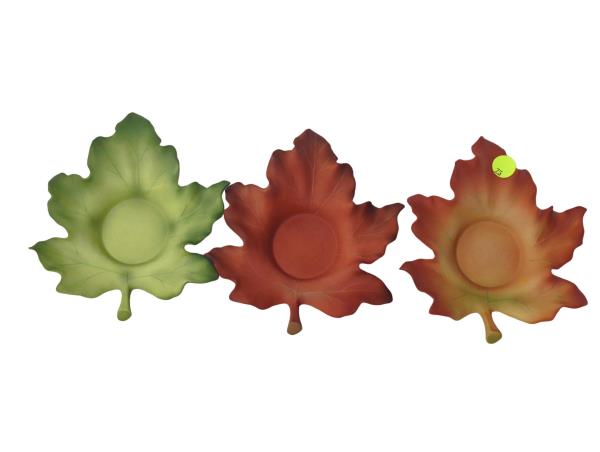 Partylite Whispering Leaves Leaf Shaped Tealight Candle Holders Set