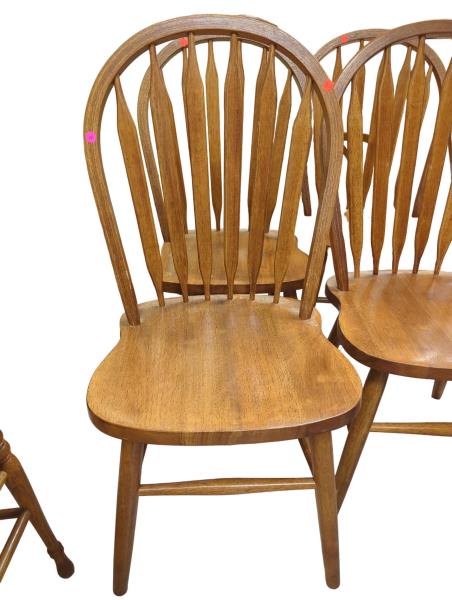 Set of 6 Arrow-back Chairs with Curved Back