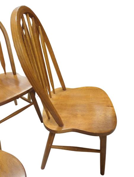 Set of 6 Arrow-back Chairs with Curved Back