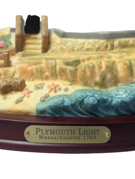 Partylite Plymouth Light Lighthouse Figurine with Massachusetts 1769 Inscription