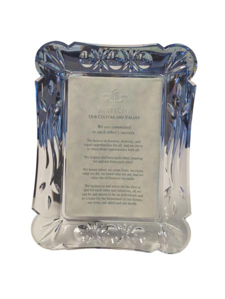 PartyLite Signature Crystal Picture Frame - Elegant Crystal Design with Inspirational Message