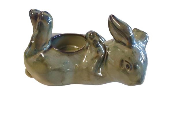 BABY BUNNY Tealight Holders Trio - Ceramic Rabbit Candle Holders