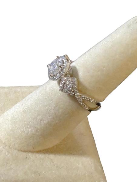 14KT White Gold Ladies Diamond Unity Ring with Round Brilliant Cut Diamonds - 1.51ct Total