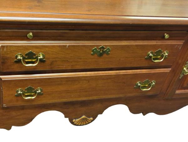 Queen Anne Cherry Sideboard with Pull-out Serving Tray