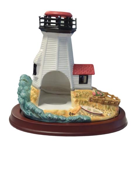 Partylite Plymouth Light Lighthouse Figurine with Massachusetts 1769 Inscription